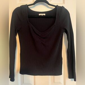 Madewell Black Long Sleeve Top